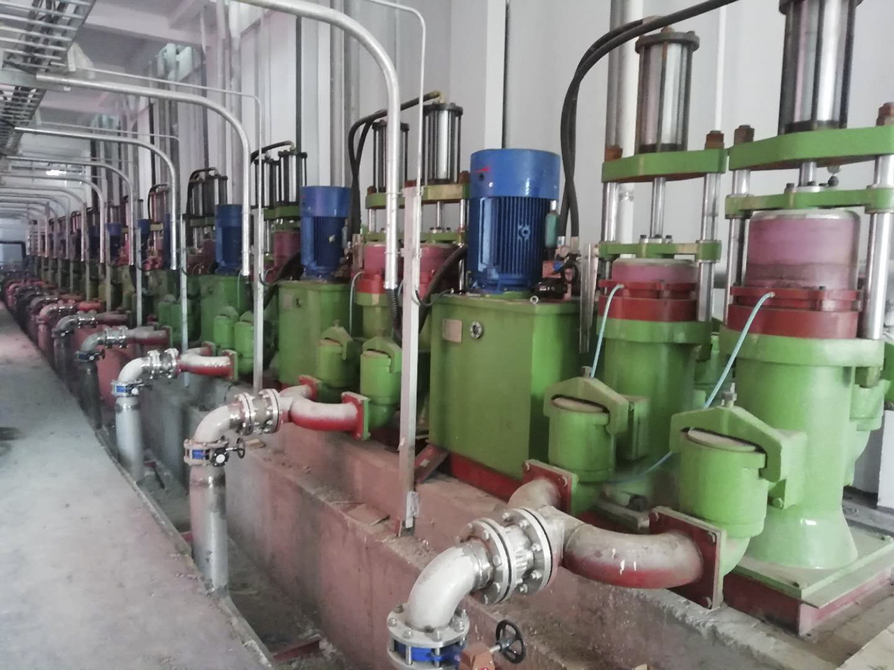 YB400-100陶瓷柱塞泵造紙廠客戶使用現場